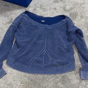 Aerie Navy Blue Crew Neck Sweater